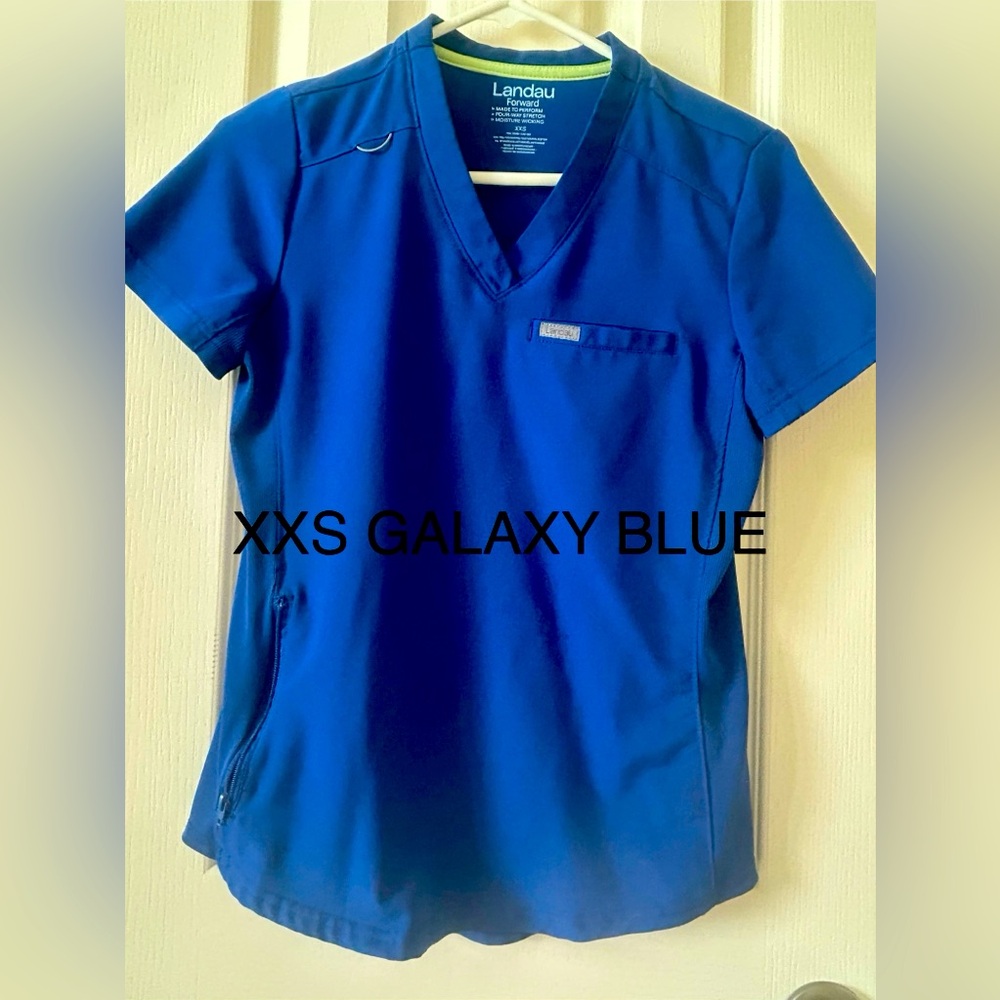 Landau Women's Short Sleeve Top - Galaxy Blue